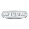 Thumbnail Image 3 of Men's Diamond Wedding Band 1-1/2 ct tw Round 14K White Gold
