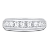 Thumbnail Image 2 of Men's Diamond Wedding Band 1-1/2 ct tw Round 14K White Gold