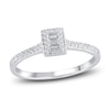 Thumbnail Image 0 of Diamond Promise Ring 1/4 ct tw Round/Baguette 14K White Gold