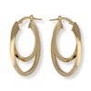 Thumbnail Image 1 of Italia D'Oro High-Polish Knife Edge Double Oval Earrings 14K Yellow Gold
