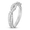 Thumbnail Image 2 of Diamond Contour Anniversary Band 1/5 ct tw Round 14K White Gold
