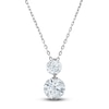 Thumbnail Image 1 of Lab-Grown Diamond 2-Stone Necklace 1 ct tw Round 14K White Gold