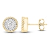 Thumbnail Image 1 of Diamond Rope Stud Earrings 1/2 ct tw Round 14K Yellow Gold