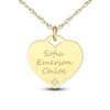 Thumbnail Image 0 of Personalized High-Polish Heart Pendant Diamond Accent Necklace 14K Yellow Gold 18"