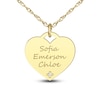Thumbnail Image 1 of Personalized High-Polish Heart Pendant Diamond Accent Necklace 14K Yellow Gold 18"