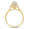 Thumbnail Image 2 of Natural Opal Ring 1/5 ct tw Diamonds 14K Yellow Gold