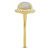 Thumbnail Image 3 of Natural Opal Ring 1/5 ct tw Diamonds 14K Yellow Gold
