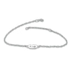 Thumbnail Image 1 of High-Polish Initial Bracelet Diamond Accents 14K White Gold 7.25"