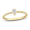 Thumbnail Image 1 of High-Polish Teardrop Ring Diamond Accents 14K Yellow Gold