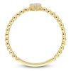 Thumbnail Image 3 of High-Polish Teardrop Ring Diamond Accents 14K Yellow Gold