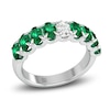 Thumbnail Image 0 of Natural Emerald & Diamond Ring 1/4 ct tw 14K White Gold