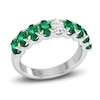 Thumbnail Image 1 of Natural Emerald & Diamond Ring 1/4 ct tw 14K White Gold