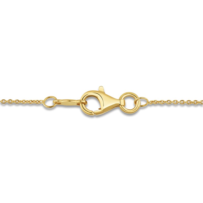 Main Image 3 of Diamond Bar Necklace 1/3 ct tw Round 14K Yellow Gold
