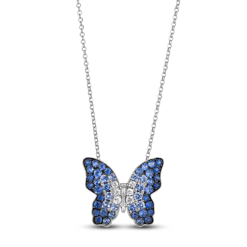 Main Image 1 of Le Vian Natural Sapphire Necklace 14K Vanilla Gold