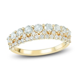 Diamond Multi-Row Anniversary Band 1-1/4 ct tw 14K Yellow Gold