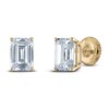 Thumbnail Image 2 of Emerald-Cut Lab-Created Diamond Solitaire Stud Earrings 4 ct tw 14K Yellow Gold (F/SI2)