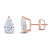 Thumbnail Image 1 of Pear-Shaped Lab-Grown Diamond Solitaire Stud Earrings 1 ct tw 14K Rose Gold (F/SI2)