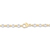 Thumbnail Image 3 of Children's Diamond & Freshwater Cultured Pearl Bracelet 1/20 ct tw Round 18K Yellow Gold 4"