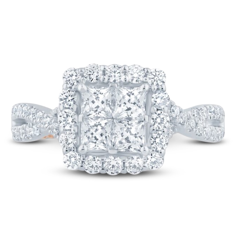 Main Image 3 of Pnina Tornai Diamond Princess-Cut Quad Engagement Ring 1-3/4 ct tw 14K White Gold