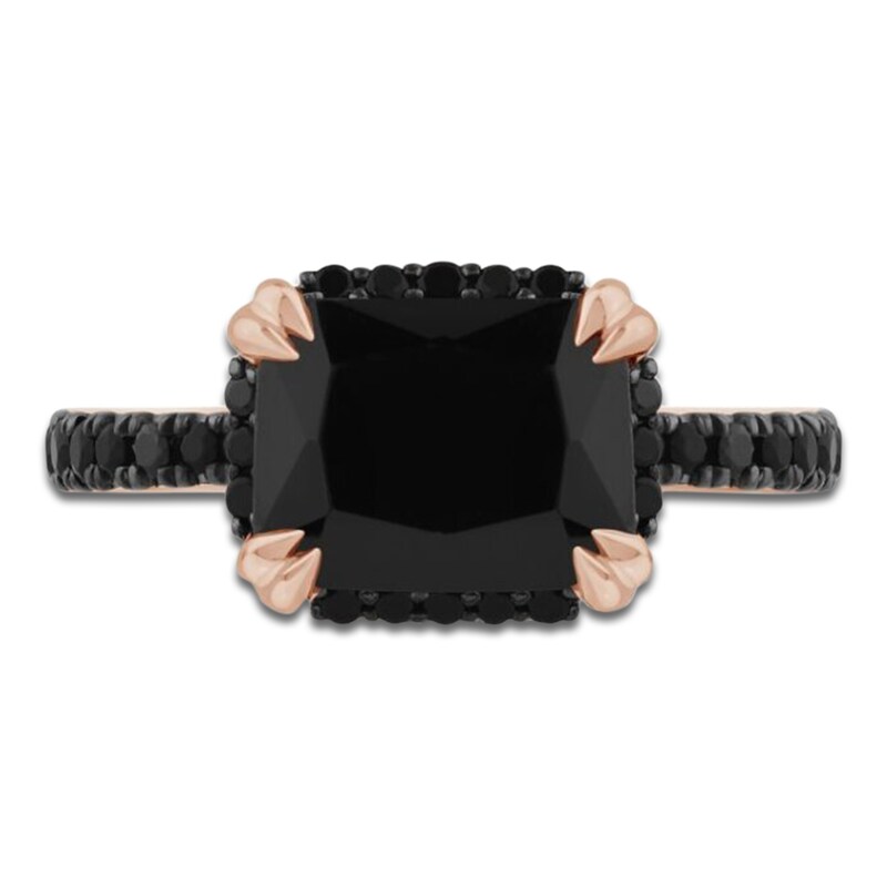 Main Image 3 of Pnina Tornai Emerald-Cut Black Diamond Engagement Ring 3 ct tw 14K Rose Gold