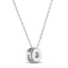 Thumbnail Image 2 of Certified Round-Cut Diamond Bezel-Set Solitaire Necklace 1/2 ct tw 14K White Gold 18" (I1/I)