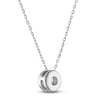 Thumbnail Image 3 of Certified Round-Cut Diamond Bezel-Set Solitaire Necklace 1/2 ct tw 14K White Gold 18" (I1/I)