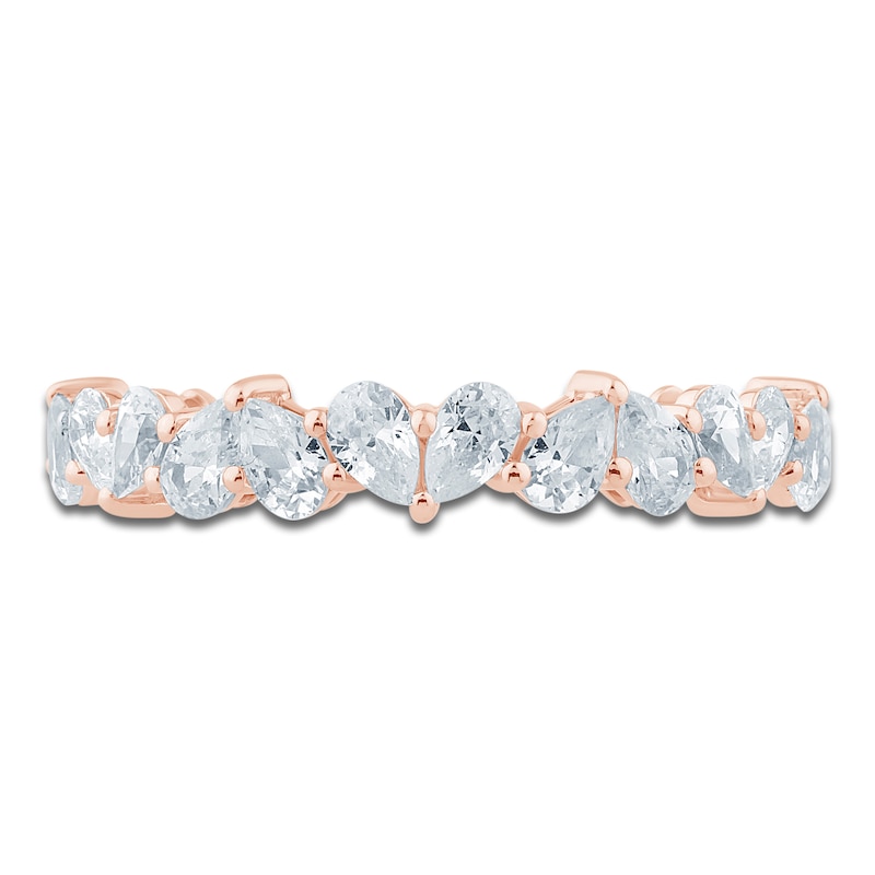 Main Image 3 of Pnina Tornai Pear-Shaped Lab-Grown Diamond Anniversary Ring 1 ct tw 14K Rose Gold