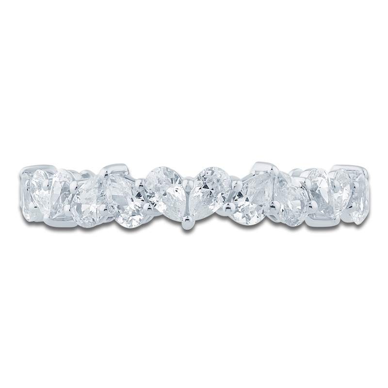 Main Image 3 of Pnina Tornai Pear-Shaped Lab-Grown Diamond Anniversary Ring 1 ct tw 14K White Gold