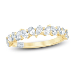 Pnina Tornai Pear-Shaped Lab-Grown Diamond Anniversary Ring 1 ct tw 14K Yellow Gold