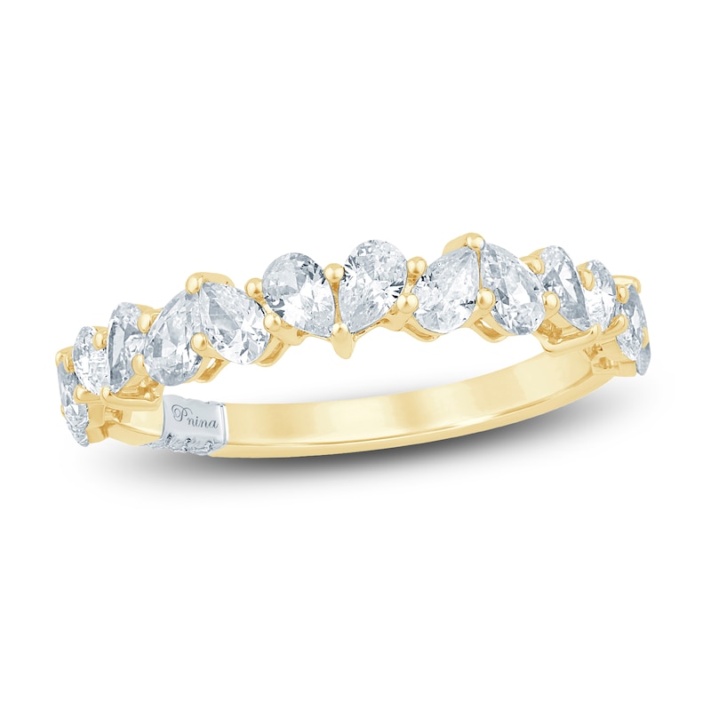 Main Image 1 of Pnina Tornai Pear-Shaped Lab-Grown Diamond Anniversary Ring 1 ct tw 14K Yellow Gold