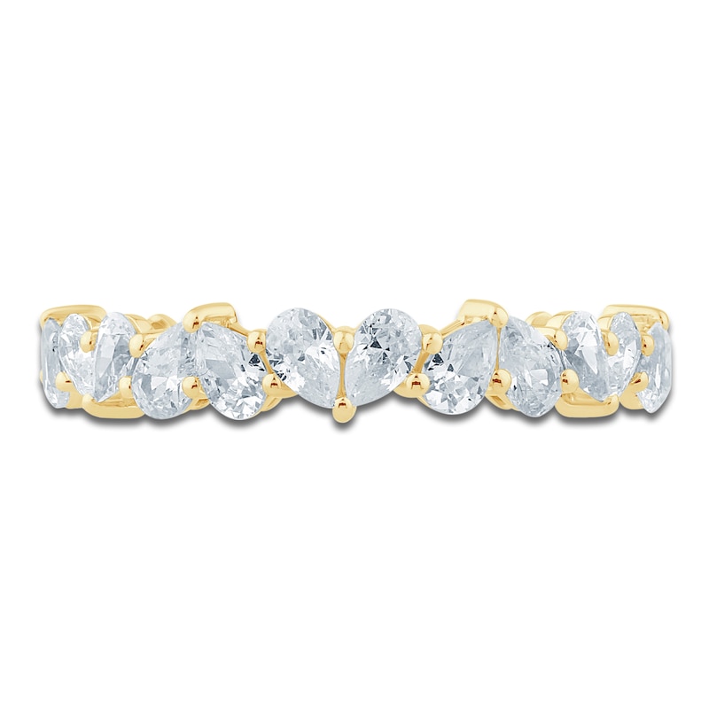 Main Image 3 of Pnina Tornai Pear-Shaped Lab-Grown Diamond Anniversary Ring 1 ct tw 14K Yellow Gold