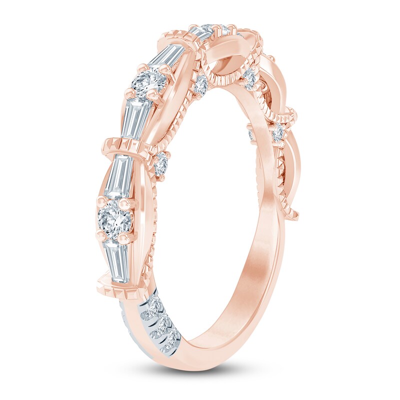 Main Image 2 of Pnina Tornai Baguette & Round-Cut Diamond Anniversary Ring 1/2 ct tw 14K Rose Gold