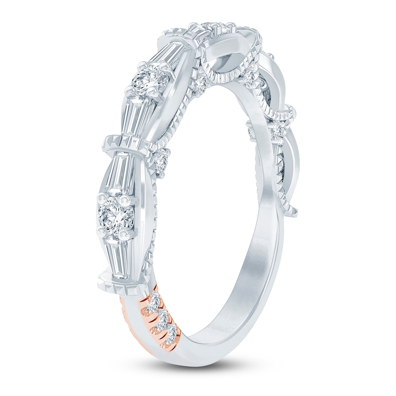 Main Image 2 of Pnina Tornai Baguette & Round-Cut Diamond Anniversary Ring 1/2 ct tw 14K White Gold
