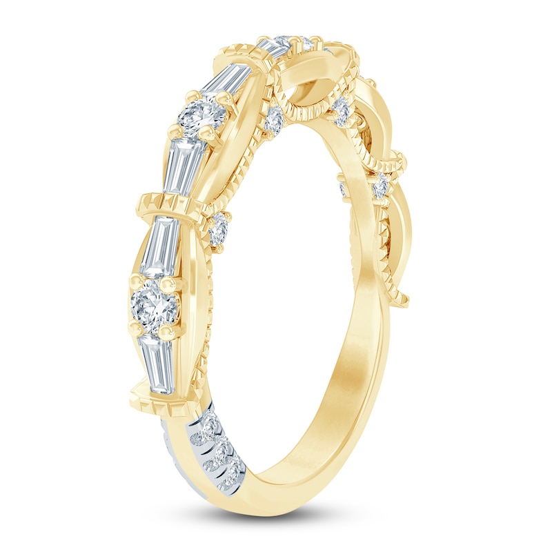 Main Image 2 of Pnina Tornai Baguette & Round-Cut Diamond Anniversary Ring 1/2 ct tw 14K Yellow Gold
