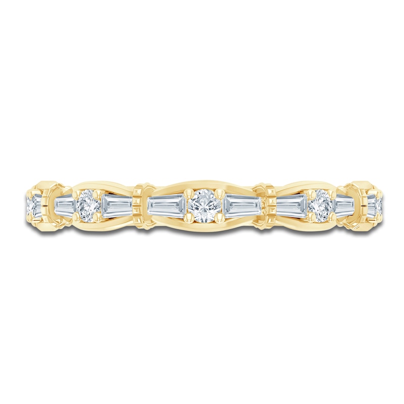 Main Image 3 of Pnina Tornai Baguette & Round-Cut Diamond Anniversary Ring 1/2 ct tw 14K Yellow Gold