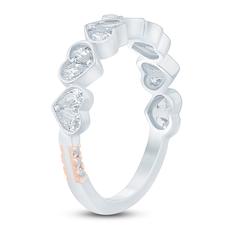 Main Image 2 of Pnina Tornai Pear-Shaped Lab-Grown Diamond Hearts Anniversary Ring 3/4 ct tw 14K White Gold