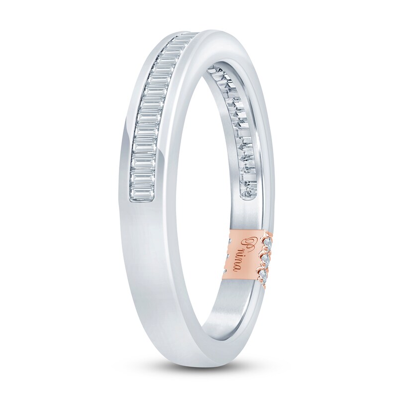Main Image 2 of Pnina Tornai Baguette-Cut Lab-Grown Diamond Anniversary Ring 1/3 ct tw 14K White Gold