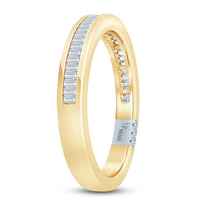 Main Image 2 of Pnina Tornai Baguette-Cut Lab-Grown Diamond Anniversary Ring 1/3 ct tw 14K Yellow Gold