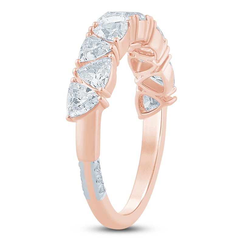 Main Image 2 of Pnina Tornai Trillion-Cut Lab-Grown Diamond Anniversary Ring 1-1/2 ct tw 14K Rose Gold