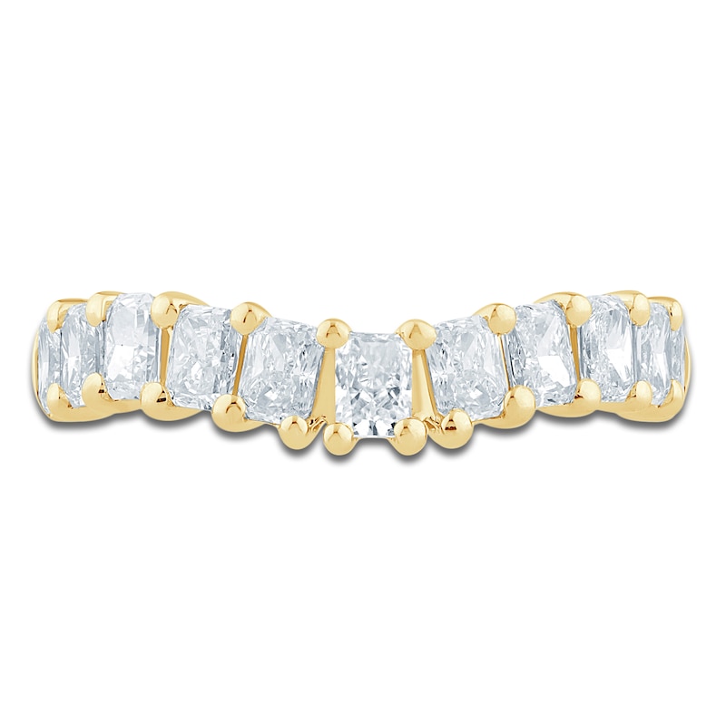 Main Image 3 of Pnina Tornai Radiant-Cut Lab-Grown Diamond Contour Anniversary Ring 1-1/2 ct tw 14K Yellow Gold