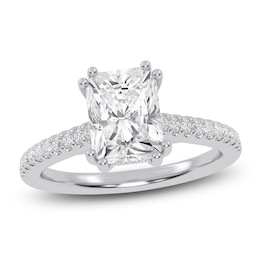 Radiant-Cut Lab-Grown Diamond Engagement Ring 1-3/4 ct tw 14K White Gold