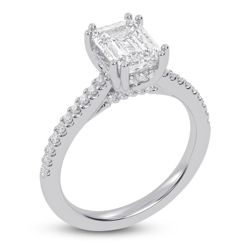 Main Image 2 of Radiant-Cut Lab-Grown Diamond Engagement Ring 1-3/4 ct tw 14K White Gold