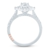 Thumbnail Image 4 of Pnina Tornai Oval-Cut Diamond Halo Engagement Ring 1-1/3 ct tw 14K White Gold