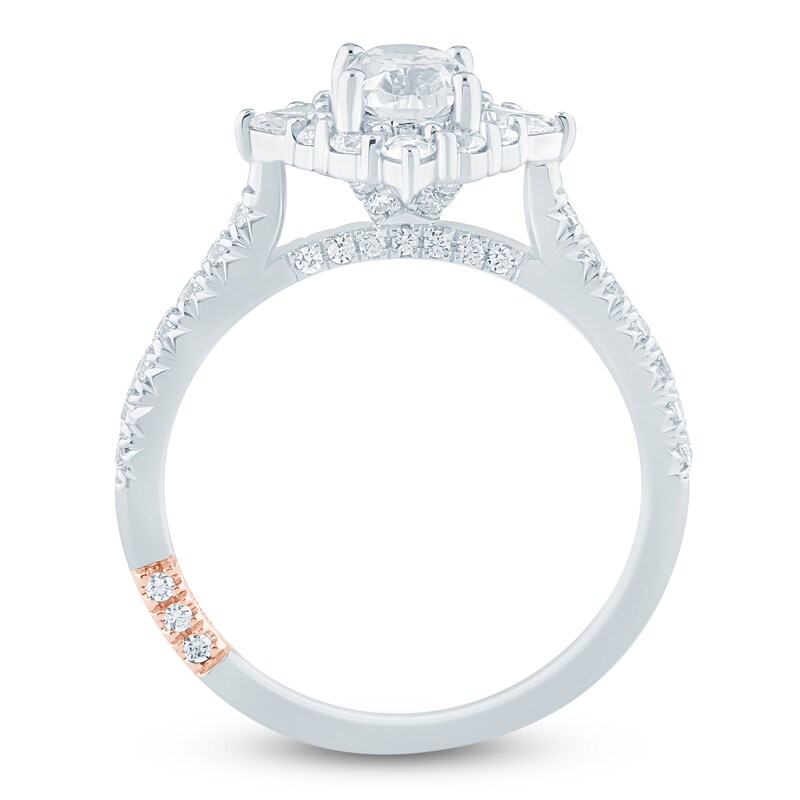 Main Image 4 of Pnina Tornai Oval-Cut Diamond Halo Engagement Ring 1-1/3 ct tw 14K White Gold
