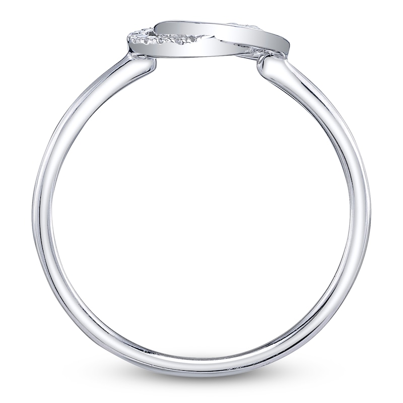 Main Image 3 of Shy Creation Diamond Overlapping Circles Ring 1/20 ct tw 14K White Gold SC55027232