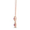 Thumbnail Image 2 of Le Vian Oval-Cut Natural Ruby Double Drop Necklace 3/8 ct tw Diamonds 14K Strawberry Gold 19"