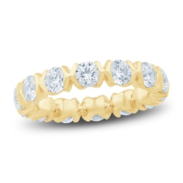 Pnina Tornai Lab-Grown Round Diamond Eternity Band 3-1/2 ct tw 14K Yellow Gold