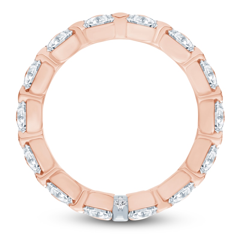 Main Image 4 of Pnina Tornai Lab-Grown Round Diamond Double Eternity Band 4-1/8 ct tw 14K Rose Gold
