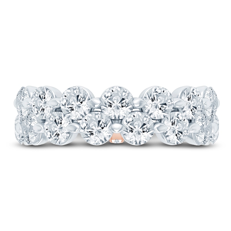 Main Image 3 of Pnina Tornai Lab-Grown Round Diamond Double Eternity Band 4-1/8 ct tw 14K White Gold