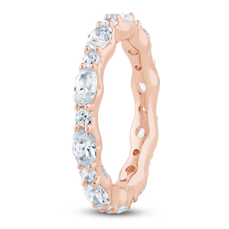 Main Image 2 of Pnina Tornai Round & Oval-Cut Lab-Created Diamond Eternity Band 2 ct tw 14K Rose Gold